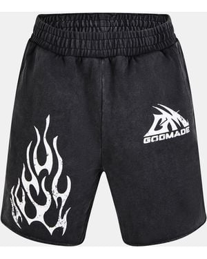 God Made Gm Logo Fleece Jogger Shorts - Black