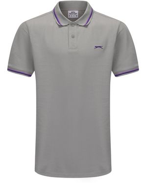 Slazenger 1881 Tipped Polo Shirt - Grey