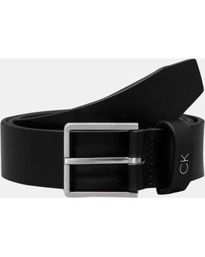 Calvin Klein Ck 3 Leather Belt - Black