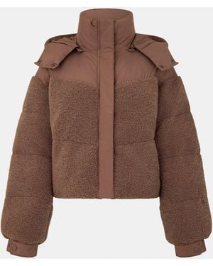 Jack Wills Quilted Short Puffer Jacket - Brown