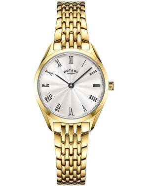 Rotary Ladies Ultra Slim Ss Bracelet Watch - Metallic