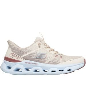 Skechers Engineered Mesh Knotted Bungee Slip On Trainers - White