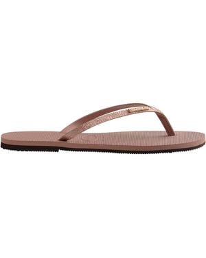 Havaianas Hav. You Shine Ballet Rose Flip Flops - Brown