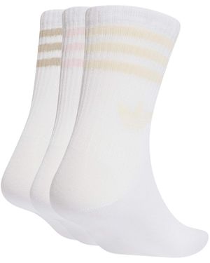 adidas Originals Adi Og 3S Cotton Crew Socks 3 Pack - White