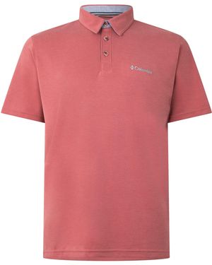 Columbia Nelson Short Sleeve Polo Shirt - Pink