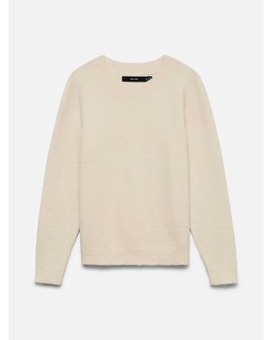 Vero Moda Jack Emily Knitted Crew Neck Jumper - Natural