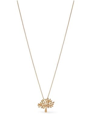 Mulberry Tree Pendant Necklace - Metallic