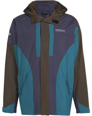 adidas Originals Lightweight Weather-Resistant Athletic Fit Windbreaker - Blue