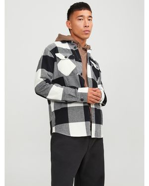 Jack & Jones Buffalo Check Overshirt - Grey