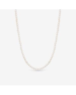 Jon Richard Plated Real Freshwater Seed Pearl Necklace - White
