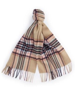 Barbour Lonnen Check Wrap Scarf - Pink