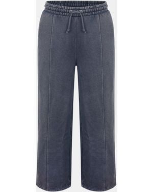 Firetrap Washed Wl Cotton Open Hem Fleece Joggers - Blue