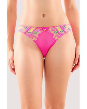 Playful Promises Thea Baroque Embroidery Brief - Pink