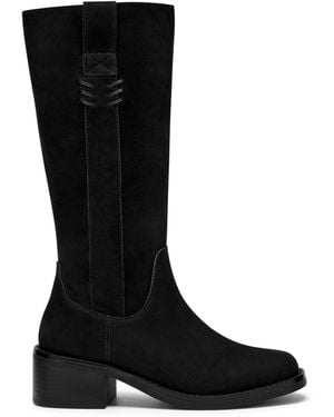Clarks Digby Ranch Leather Knee-High Boots - Black
