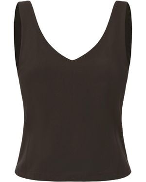 La Gear V-Neck Active Tank Top - Black