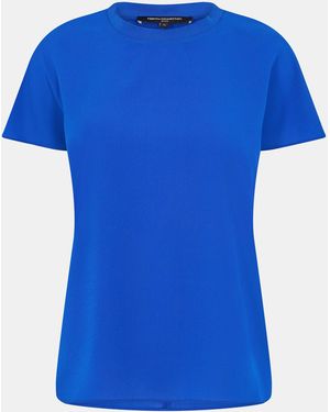 French Connection Crepe Crew Neck T-Shirt - Blue