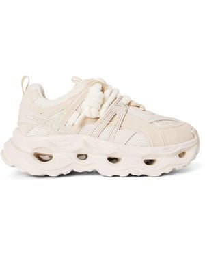 Buffalo Malaga Lace Chunky Trainers - Natural