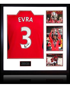 The Fan Cave Patrice Evra Signed Manchester United Home Shirt - Red