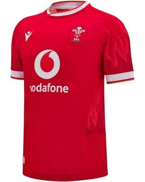 MACRON Welsh Rugby Union Home Shirt 2024 Adults - Red
