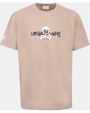 Loyalti Camo Skull Regular Fit T-Shirt - Natural