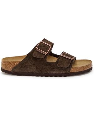 Birkenstock Arizona Classic Suede Flat Sandals - Brown