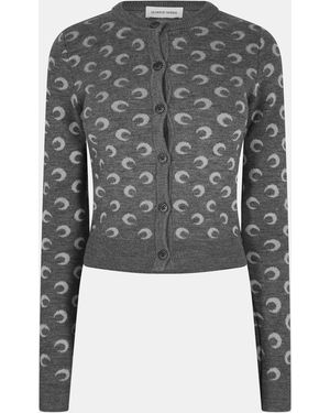 Marine Serre Moon Cardigan - Grey