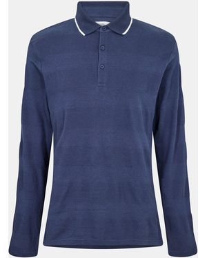 Peter Werth W Balsom Long Sleeve Polo Shirt - Blue