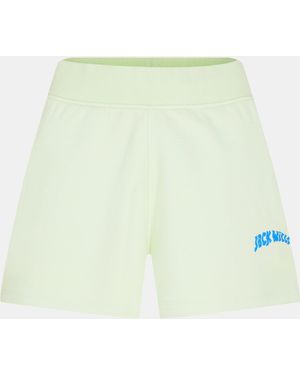 Jack Wills Graphic Fleece Jogger Shorts - Green