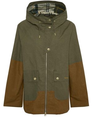 Barbour Hayley Showerproof Cotton Long Sleeve Rain Anorak - Green