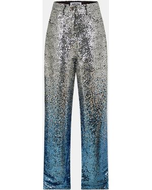 Amy Lynn Straight Leg Trousers - Grey