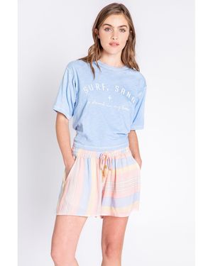 Pj Salvage Fleece Jogger Shorts - Blue