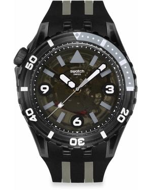 Swatch Scubaqua Water Resistant Analogue Quartz Watch - Black