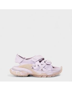 Balenciaga Open Toe Logo Sandals - Pink