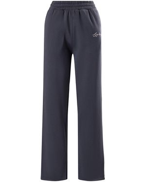 Gym King Reset High Waisted Cotton Open Hem Joggers - Blue