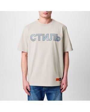 Heron Preston Logo Regular Fit T-Shirt - Grey