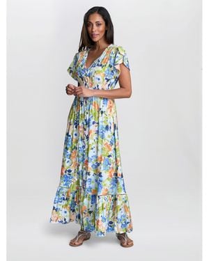 Gina Bacconi Gabi Button Down Dress - Blue