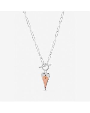 Inicio Sterling Plated Heart Necklace - Metallic