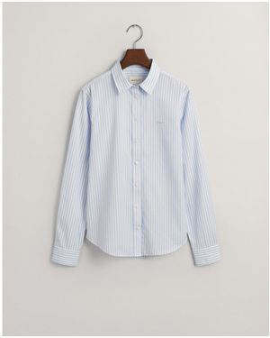GANT Poplin Striped Shirt - Blue