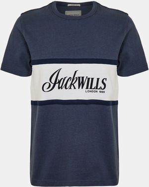 Jack Wills Jw Colour Block Regular Fit T-Shirt - Blue