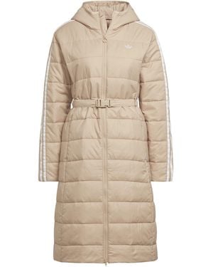adidas Originals Premium Long Sleeve Slim Fit Short Puffer Jacket - Natural