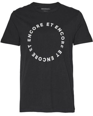 French Connection Encore Et Encore Slogan T-Shirt - Black