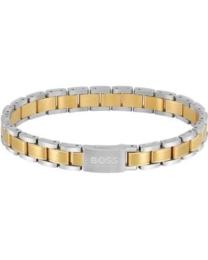 BOSS Gents Metal Link Essentials Bracelet - Metallic
