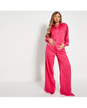 I Saw It First Isawitfirst Wide Leg Tailored Trousers - Pink