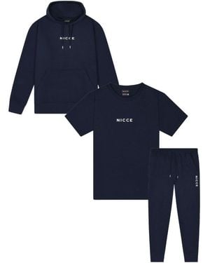 Nicce London Dean Fleece Tracksuits - Blue