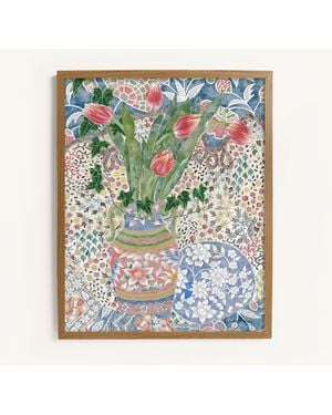 Laura Ashley Abstract Tulips Print - Green
