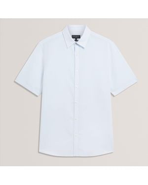 Ted Baker Ss Regular Fit Linen Shirt - White