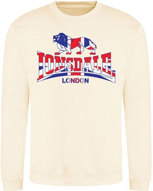 Lonsdale London Printed Logo Sweat - White
