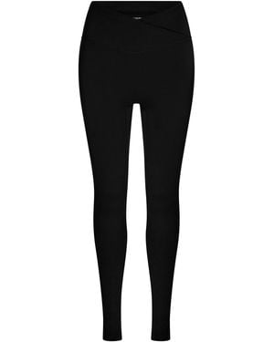 The Couture Club Sculpting Stretch Crossover Leggings - Black