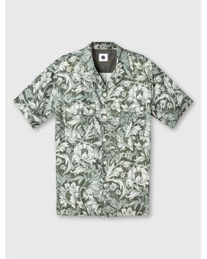 Pretty Green Patterned Short Sleeve Shirt - Green