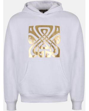 Biba Over-The-Head Logo Fleece Hoodie - White